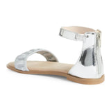 Miss Cambelle Ruffle Sandal in Silver - Kids From Yosi Samra