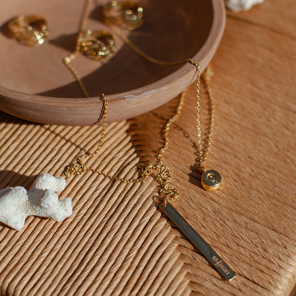 Layered Bar Bullet Necklace from SLATE + SALT