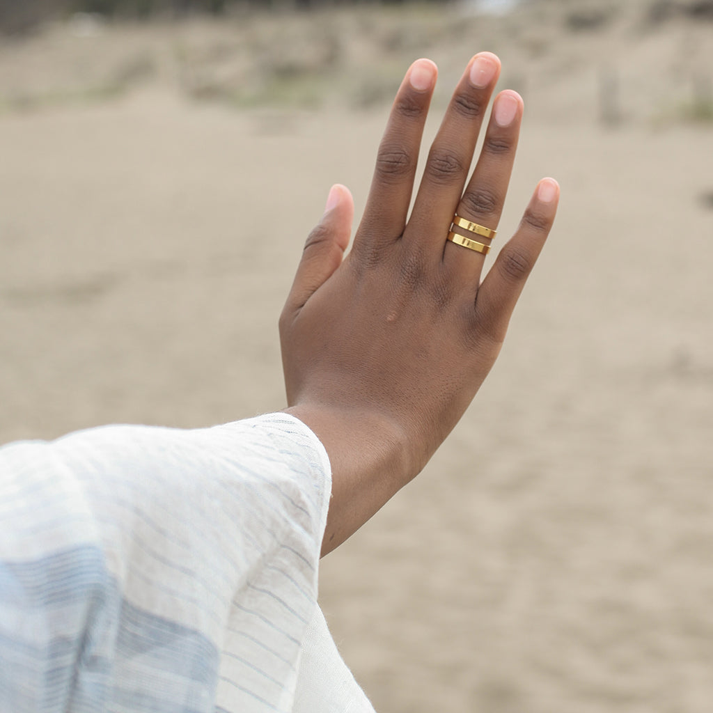 Geo Stripe Bombshell Ring from SLATE + SALT