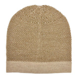Camel Interwoven Alpaca Beanie from SLATE + SALT