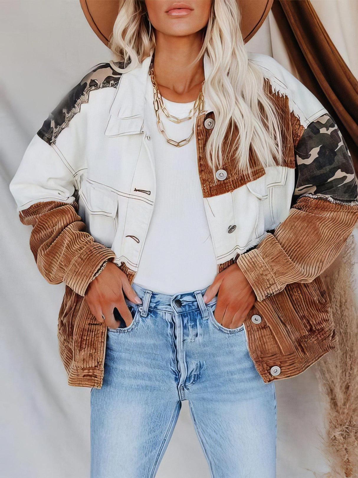Autumnal Plaid and Corduroy Jacket from MsDressly