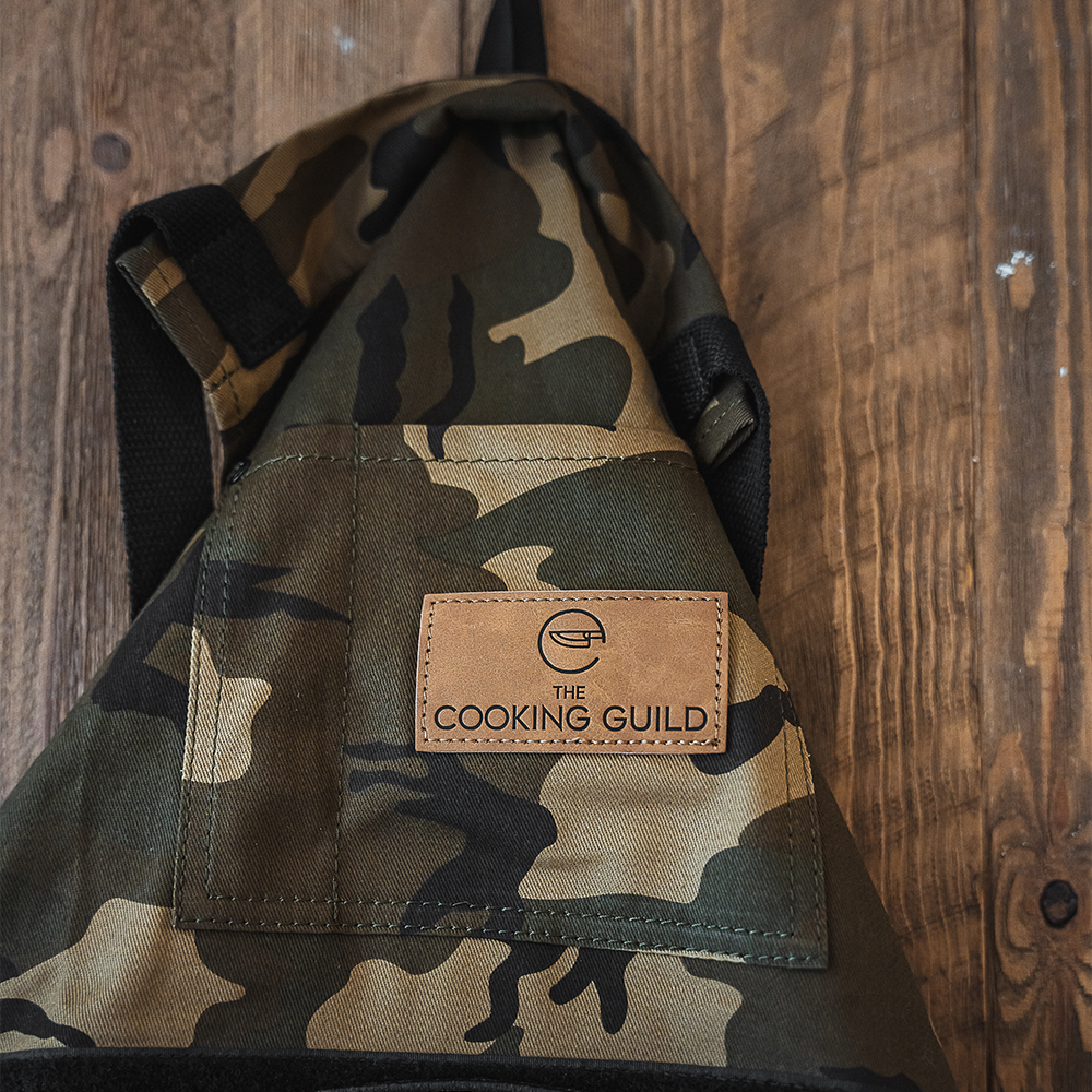 Camo Cotton BBQ Utility Apron From The Cooking Guild