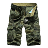 Military Camouflage Denim Cargo Shorts Strap from Kawaii Stop