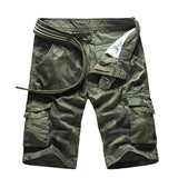 Military Camouflage Denim Cargo Shorts Strap from Kawaii Stop