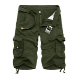Military Camouflage Denim Cargo Shorts Strap from Kawaii Stop