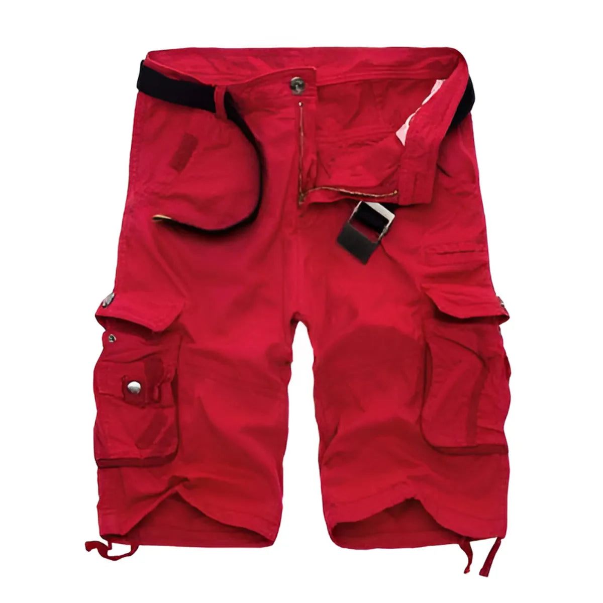 Military Camouflage Denim Cargo Shorts Strap from Kawaii Stop