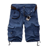 Military Camouflage Denim Cargo Shorts Strap from Kawaii Stop