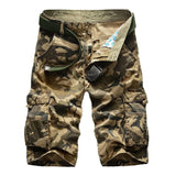 Military Camouflage Denim Cargo Shorts Strap from Kawaii Stop