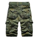 Military Camouflage Denim Cargo Shorts Strap from Kawaii Stop