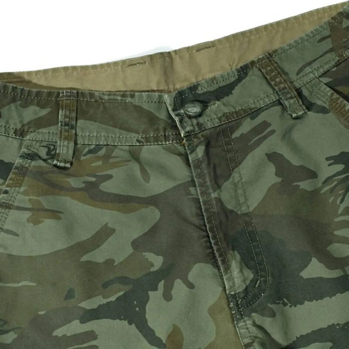Military Camouflage Denim Cargo Shorts Strap from Kawaii Stop