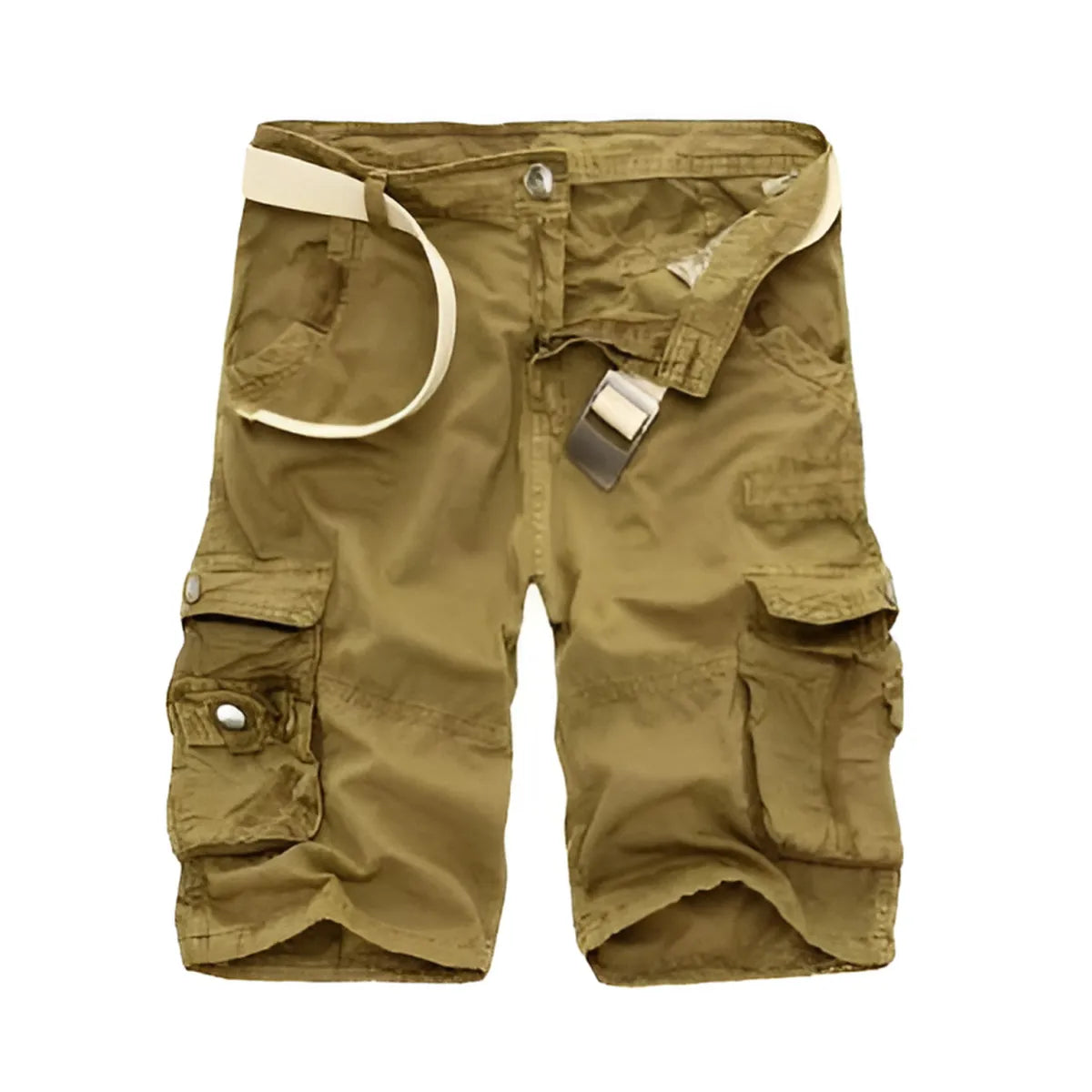 Military Camouflage Denim Cargo Shorts Strap from Kawaii Stop