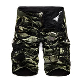 Military Camouflage Denim Cargo Shorts Strap from Kawaii Stop