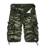 Military Camouflage Denim Cargo Shorts Strap from Kawaii Stop