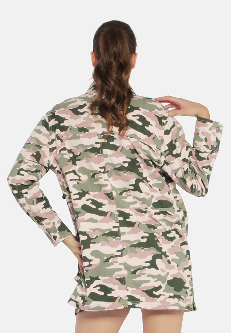 Camouflage Print Shacket from London Rag International