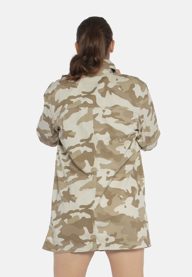 Camouflage Print Shacket from London Rag International