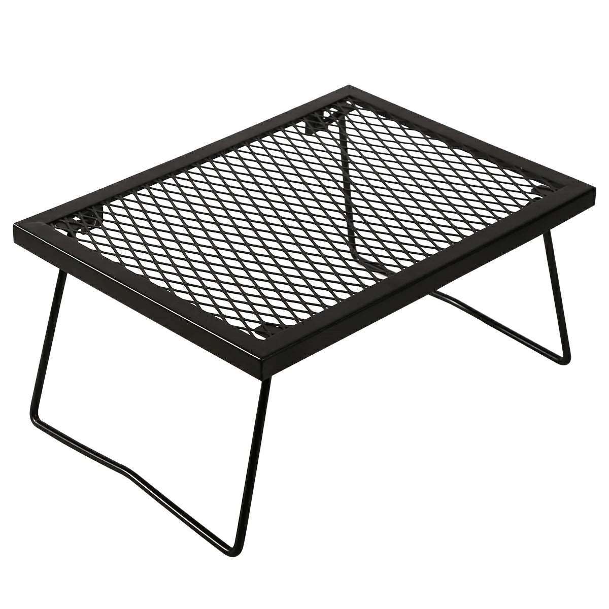 Portable Heavy Duty Folding Steel Campfire Grill Grate for Outdoor Cooking, Black From Redcamp