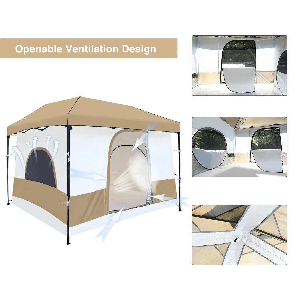 Camping Cube 10'x10' Tent for Pop Up Canopy (Canopy & Frame NOT Included) From Redcamp