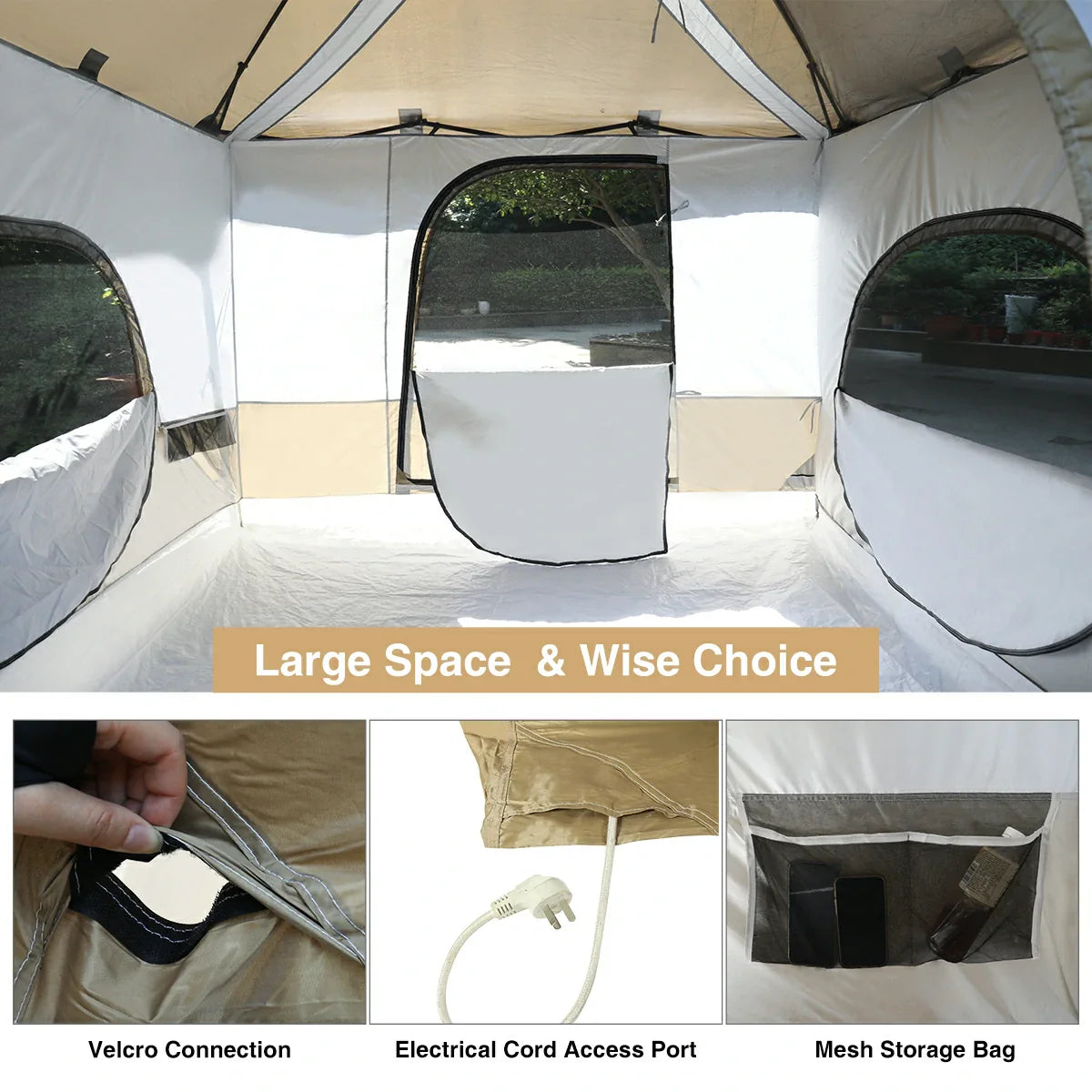 Camping Cube 10'x10' Tent for Pop Up Canopy (Canopy & Frame NOT Included) From Redcamp