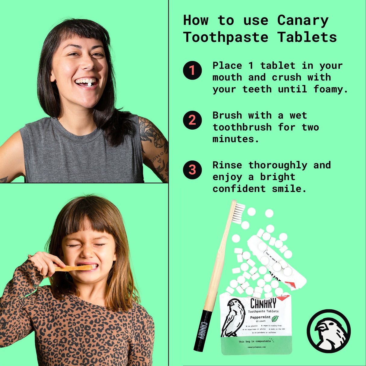 Bubble Gum Toothpaste Tablets from Canary