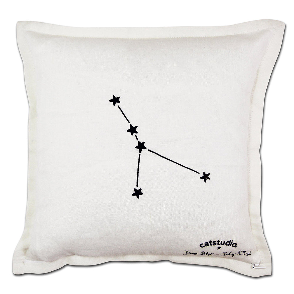 Cancer Astrology Hand-Embroidered Pillow by Cat Studio from Quirks!