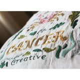Cancer Astrology Hand-Embroidered Pillow by Cat Studio from Quirks!