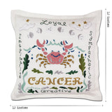 Cancer Astrology Hand-Embroidered Pillow by Cat Studio from Quirks!