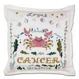 Cancer Astrology Hand-Embroidered Pillow by Cat Studio from Quirks!