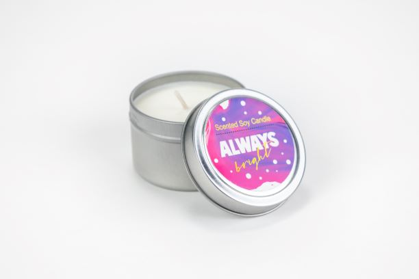 Trio of Tin Soy Candle - Scented with Bergamot and Lavender Essential oils from Lizush