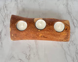 Olive Wood Candle Holder from Choixe