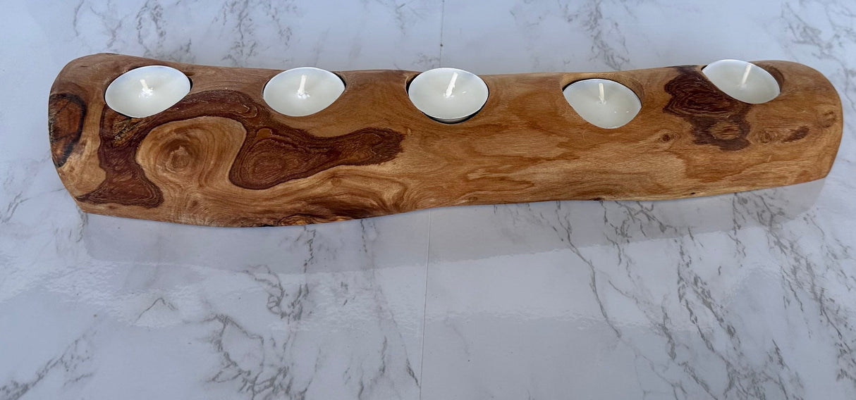 Olive Wood Candle Holder from Choixe