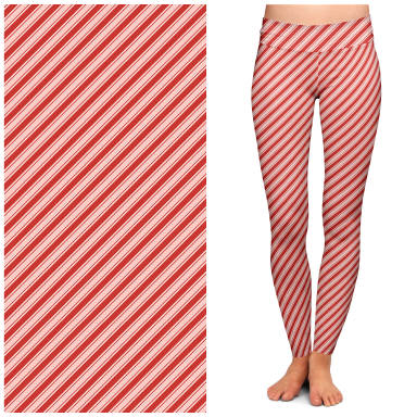 Candy Cane Lane Buttery Soft Leggings by Lipstick & Chrome From Quirks!