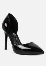 Candy Cane Patent Faux Leather High Heel Pumps from London Rag International