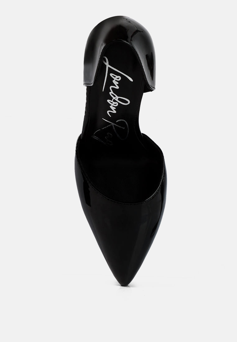 Candy Cane Patent Faux Leather High Heel Pumps from London Rag International