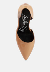 Candy Cane Patent Faux Leather High Heel Pumps from London Rag International