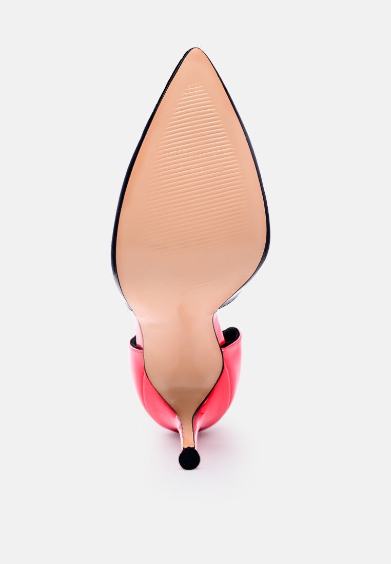 Candy Cane Patent Faux Leather High Heel Pumps from London Rag International