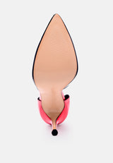 Candy Cane Patent Faux Leather High Heel Pumps from London Rag International