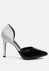 Candy Cane Patent Faux Leather High Heel Pumps from London Rag International