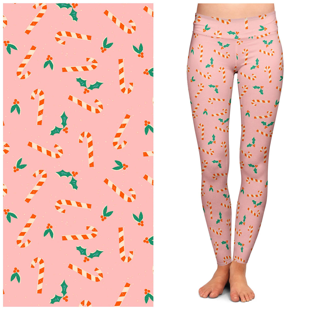 Holiday Twist Buttery Soft Leggings by Lipstick & Chrome From Quirks!