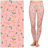 Holiday Twist Buttery Soft Leggings by Lipstick & Chrome From Quirks!