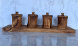 Olive Wood Canister Set from Choixe