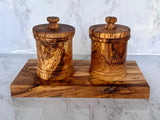 Olive Wood Canister Set from Choixe