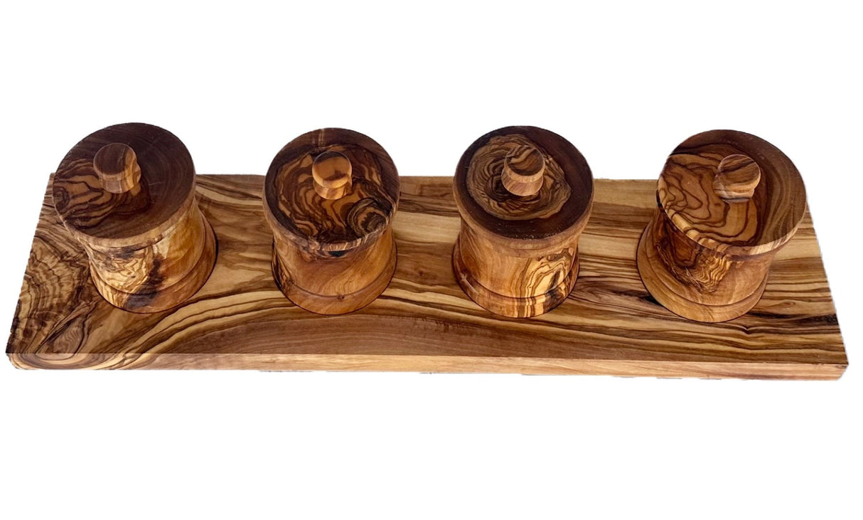 Olive Wood Canister Set from Choixe