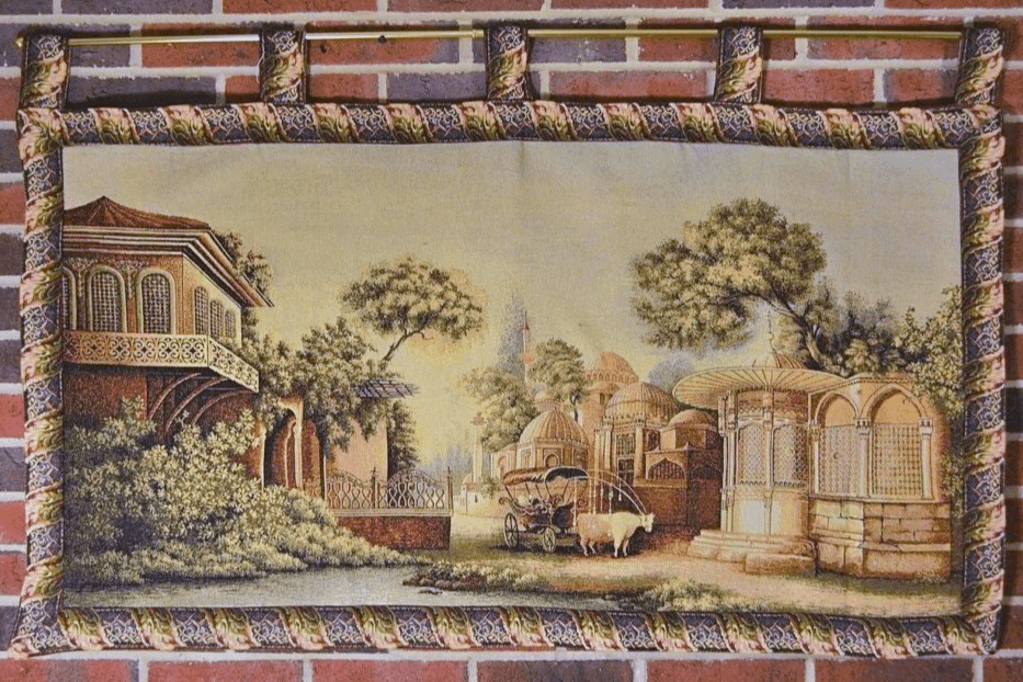 Tache Tapestry Middle Eastern Golden Palace Landscape Wall Hanging Art Mural 27 x 49 (351) from Tache Home Fashion