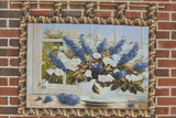 Tache Larkspur Tapestry Sunlight Radiance Blue Floral Wall Hanging Art 33 x 24 (13018) from Tache Home Fashion