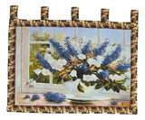 Tache Larkspur Tapestry Sunlight Radiance Blue Floral Wall Hanging Art 33 x 24 (13018) from Tache Home Fashion