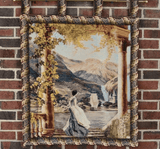 Tache Tapestry Faraway Longing Coastal Mountain Range Wall Hanging Artwork 28 x 31 (13606) from Tache Home Fashion