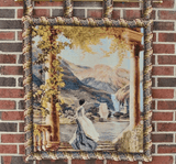 Tache Tapestry Faraway Longing Coastal Mountain Range Wall Hanging Artwork 28 x 31 (13606) from Tache Home Fashion
