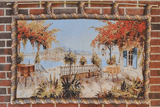 Tache Tapestry Summer Ocean View Coastal Table for Two Wall Hanging Art 28 x 47 (13571B) from Tache Home Fashion