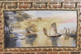 Tache 28 x 55 Exotic Ships on The Horizon Coastal Tapestry Wall Hanging (WH-DB15152) from Tache Home Fashion