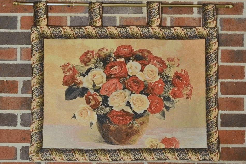 Tache Tapestry Red Rose Bouquet Valentine's Proposal Wall Hanging Art 27 x 20 (12442E) from Tache Home Fashion